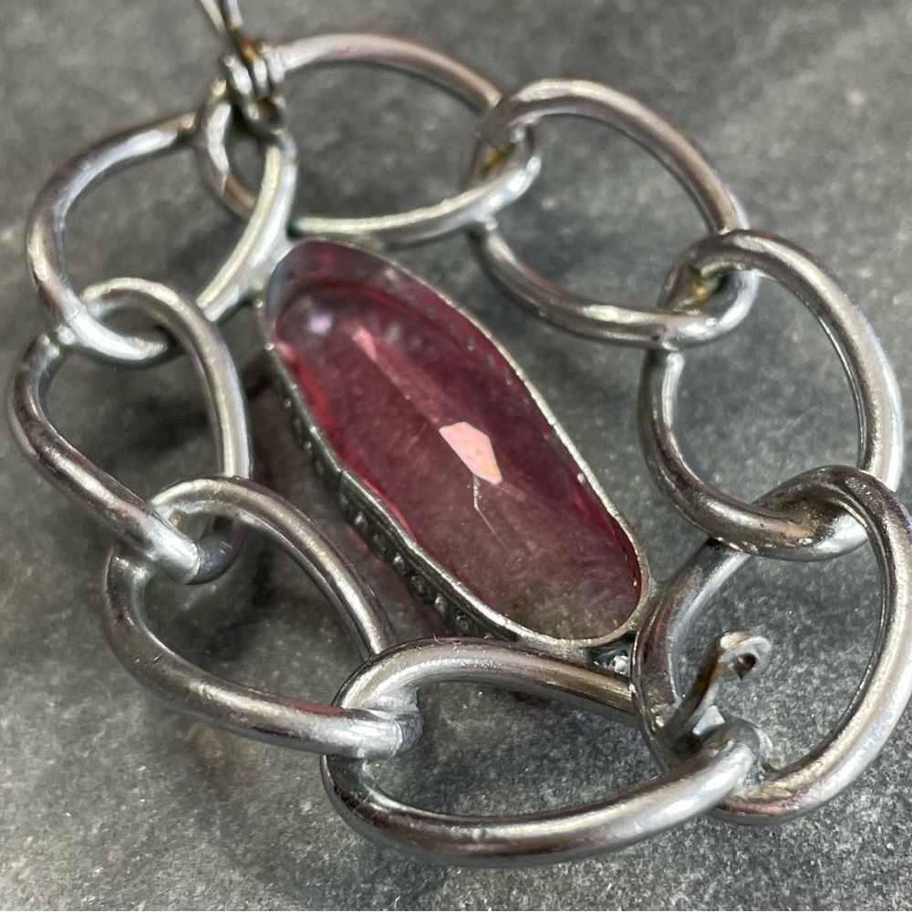 Vintage Art Deco Pink Crystal Brooch - Picture 9 of 10